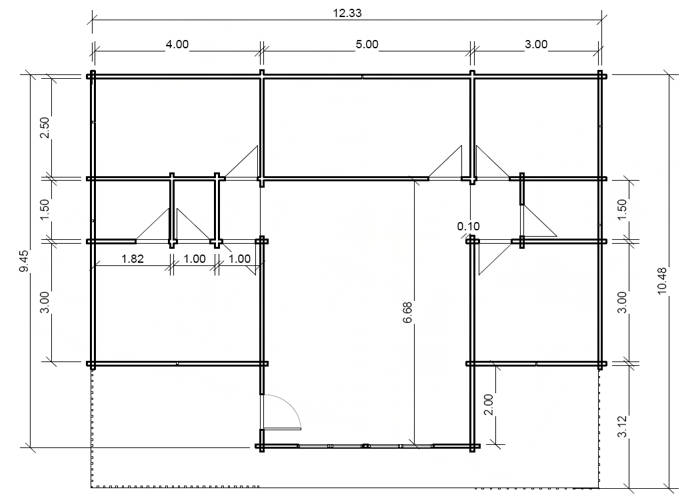 Plano 2 de casa Francia de 126 m2.