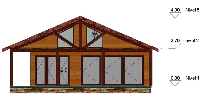 Plano 5 de casa Irrueta de 100 m2.