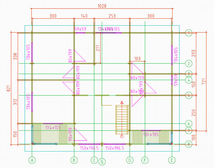 Plano 1 de casa Tarragona de 102 m2.
