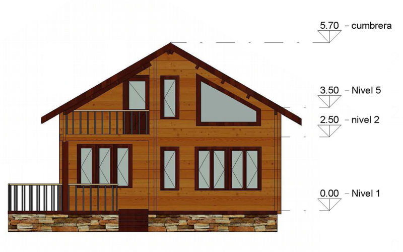 Plano 3 de casa Toledo de 125 m2.