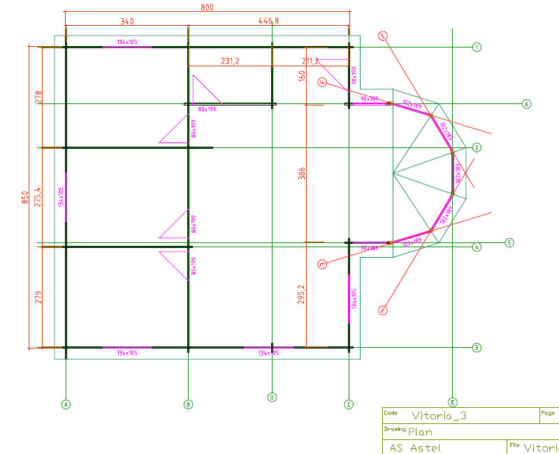 Plano 4 de casa Vitoria de 68 m2.